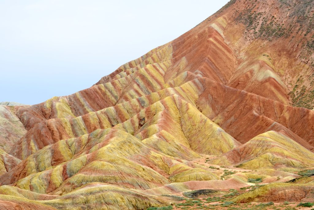 naturally "painted" rainbow mountain in peru