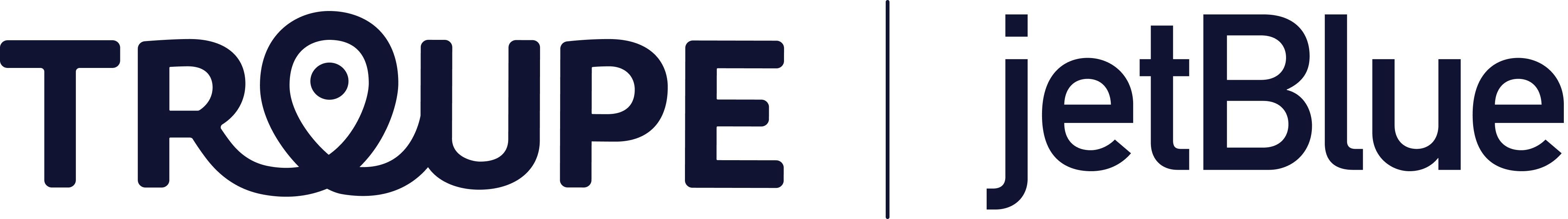 Troupe and Jetblue logo